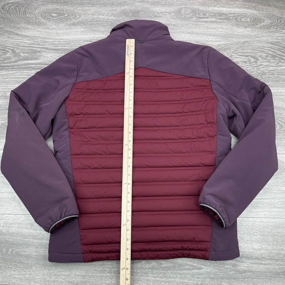 Mountain Hardwear Jacket Mens Medium M Red Full Zip Mock Duck Down Puffer Coat - Picture 13 of 16